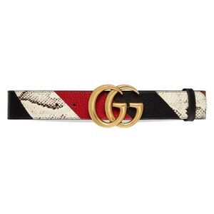 Gucci Gg Marmont Wide Belt In Black
